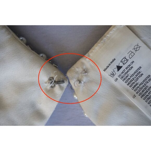 H&M Embellished Pearl & Rhinestone Peter Pan Collar - Detachable Statement - Picture 9 of 10